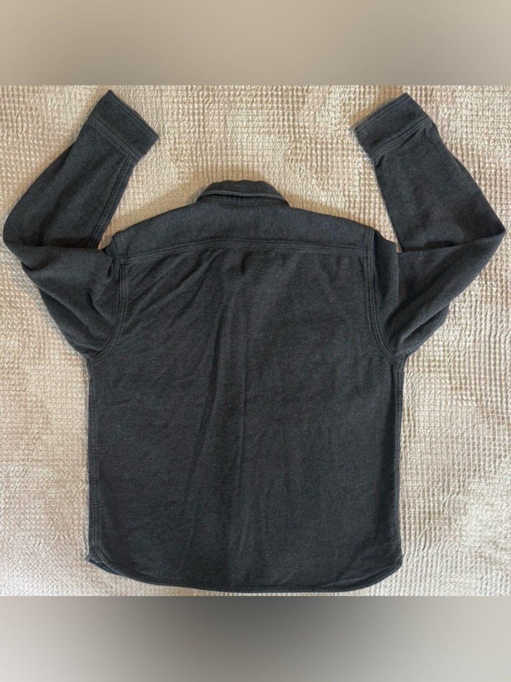 Everlane Heavy Cotton Overshirt Workwear Flannel Gray Mens M - Picture 7 of 7